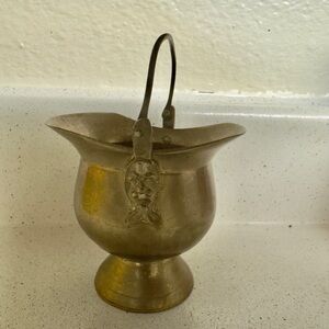Small/ Mini  Vintage Brass bucket with handle